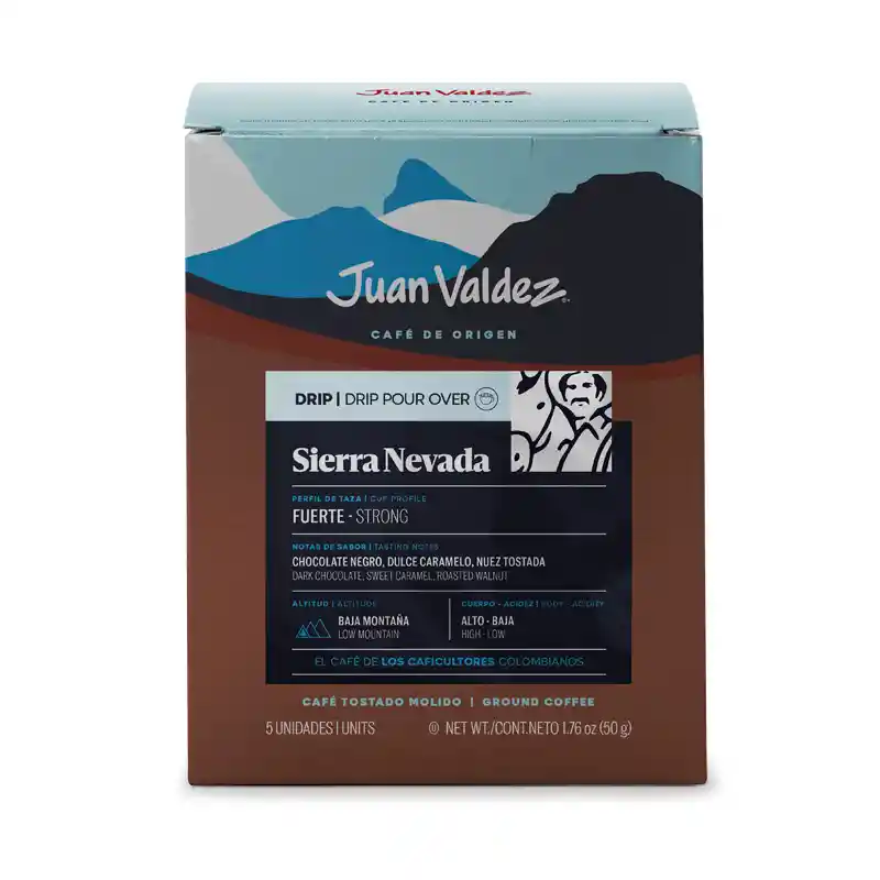 Juan Valdez Café Molido Drips Sierra Nevada