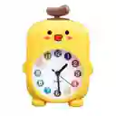 Reloj De Mesa Pared Para Niñas(o) Pato Pollo Alarma +bateria