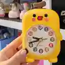 Reloj De Mesa Pared Para Niñas(o) Pato Pollo Alarma +bateria