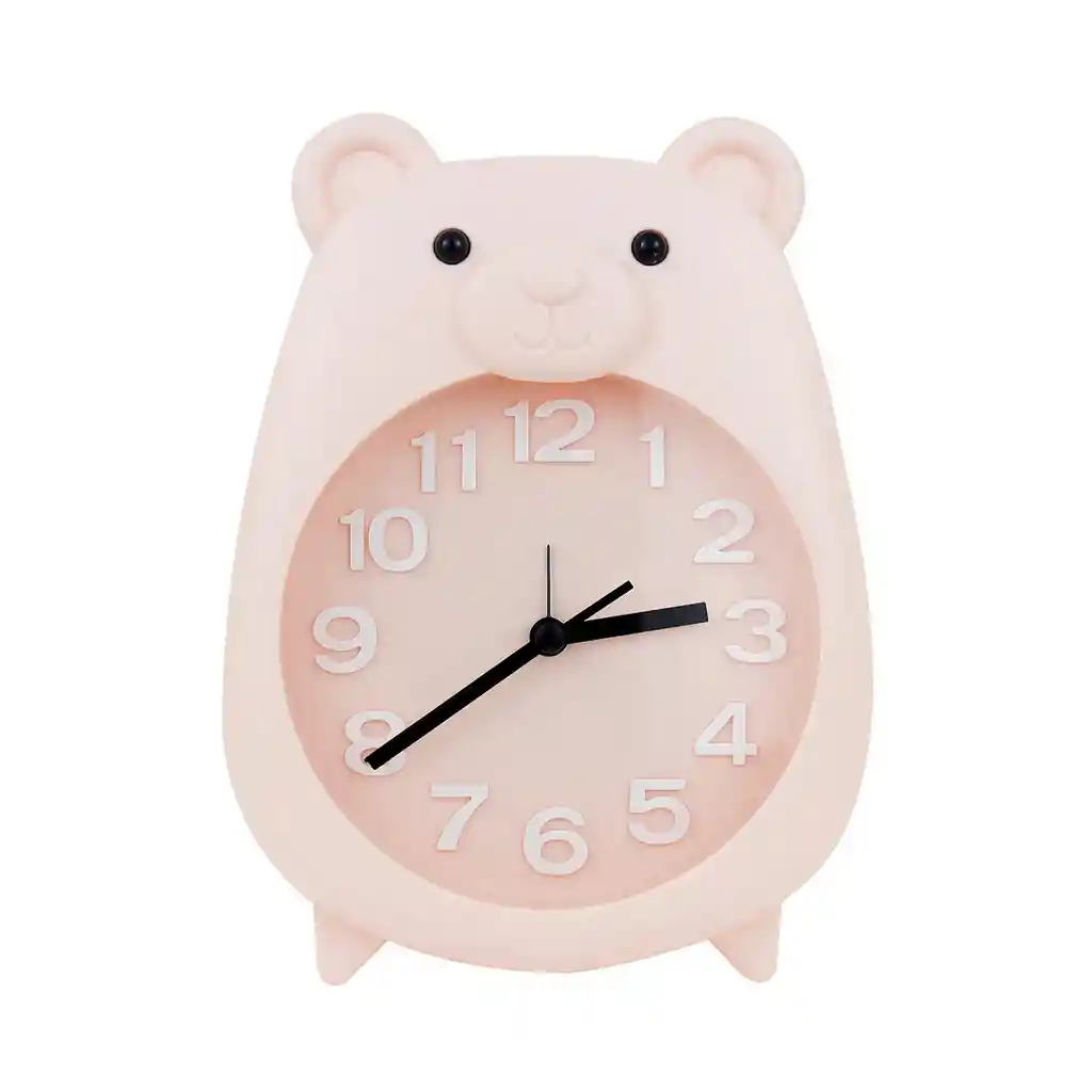 Reloj De Mesa Pared Para Niñas (o) Oso Osito Alarma +bateria