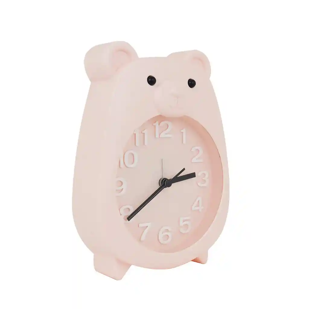 Reloj De Mesa Pared Para Niñas (o) Oso Osito Alarma +bateria