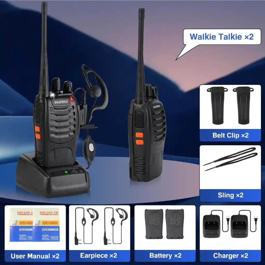 Radio De Comunicación Walkie Talkie Baofeng Bf-888s