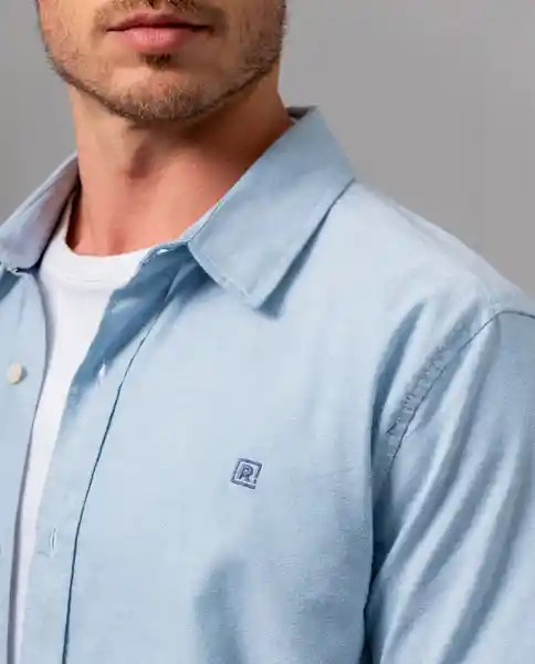 Camisa Hombre Color Azul Talla M Rifle