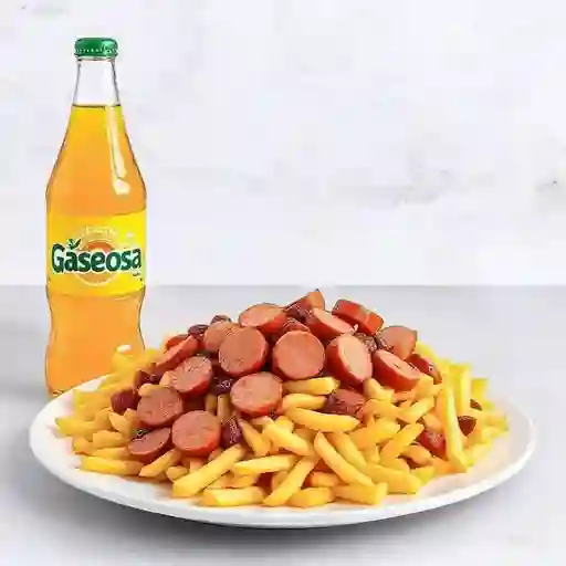 Salchipapa jumbo 1 + gaseosa