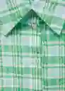 Camisa Paulita Verde Talla XS Mujer Mango