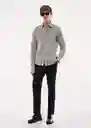 Camisa Cuers Khaki Talla M Hombre Mango