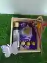 Regalo Madera Con Suculenta Y Splash