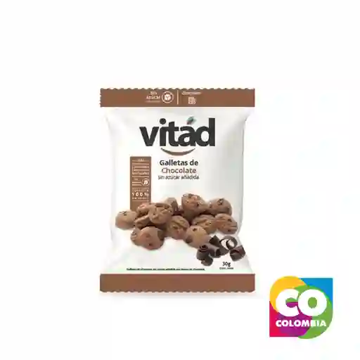 Galleta Chocolate Marca Vitad Embalaje De 1 Unidad Por 30g