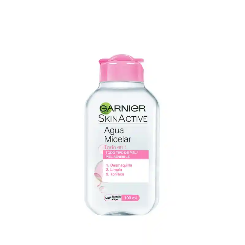 Agua Micelar Garnier Skin Active 100 Ml Todo En 1 Transparente