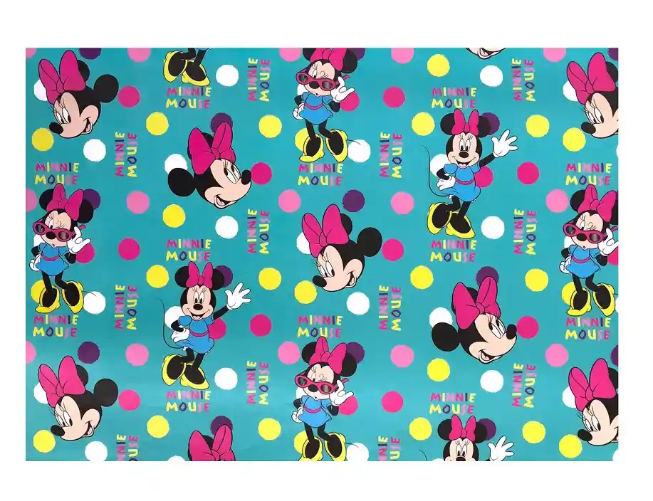 Papel De Regalo Niña Minnie Mouse 48 X 68 Cm. X 2 Unidades