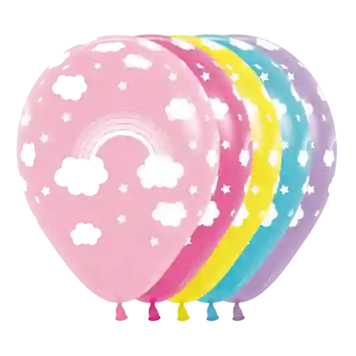 Bombas Globo Biodegradable De Latex Arcoiris R12 Paquete X 10und