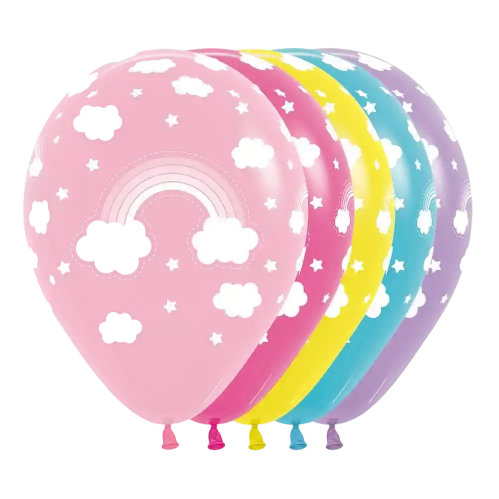 Bombas Globo Biodegradable De Latex Arcoiris R12 Paquete X 10und