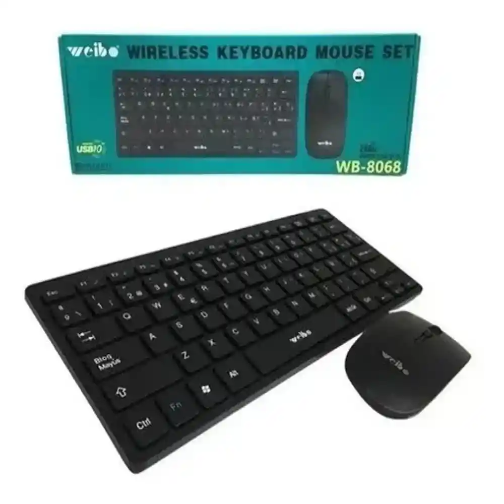 Combo Teclado Y Mouse Weibo Wb 8068 Inalámbrico