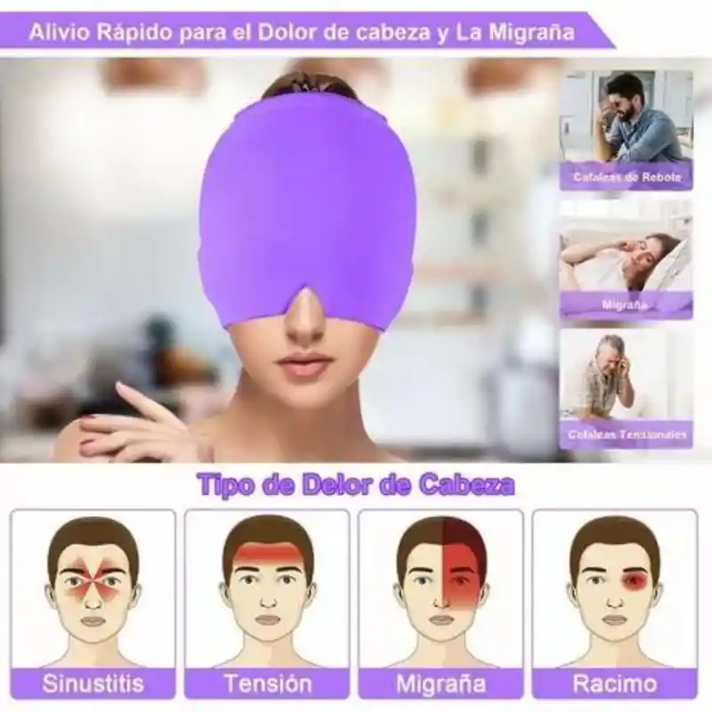 Antifaz Gel Para Aliviar Dolor De Cabeza Migraña