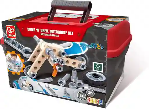 Set De Motricidad Construcción De Motocicleta Hape Niños