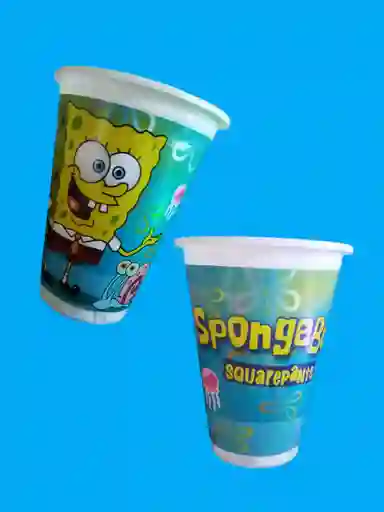 Vasos Decorativos Para Fiesta De Sponge Bob X 12 Unidades
