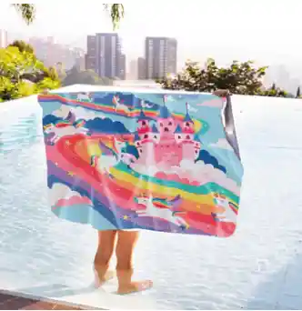 Toalla De Niña Arcoiris