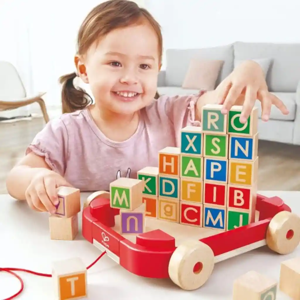 Set De Bloques Motricidad Abecedario Con Vagón Niños Niñas