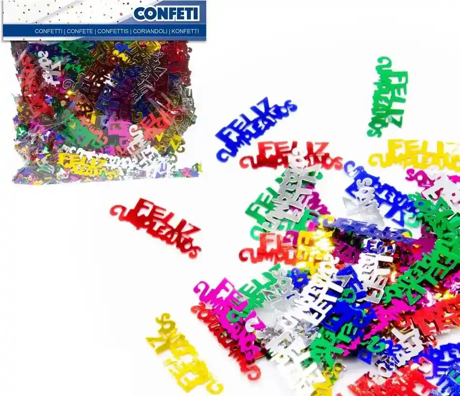 Confeti Para Mesa " Feliz Cumpleaños"