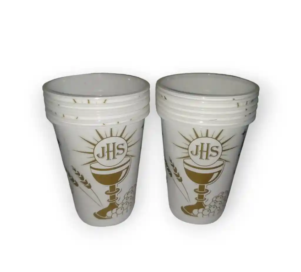 Vasos Decorativos Para Fiesta De Primera Comunion X 12 Unds