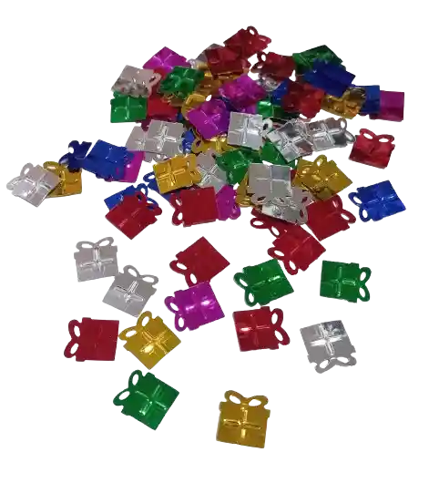 Confeti Para Mesa " Regalos" Metalizados