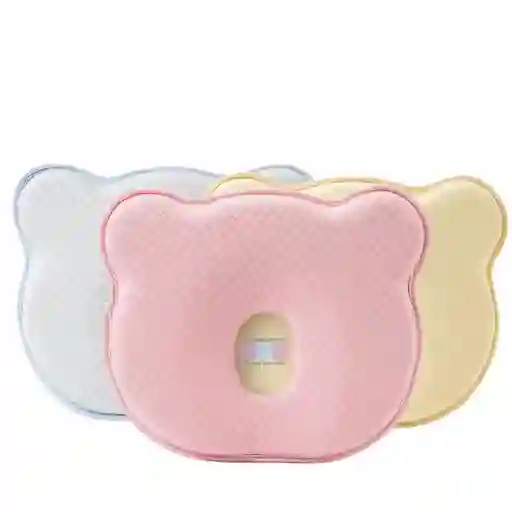 Almohada Cojin Bebe Amarilla Memory Foam Para Prevenir Cabeza Plana