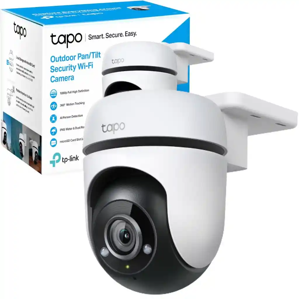 Camara De Seguridad Wifi Tapo C500 Giratoria 360° Microfono Y Vision Nocturna
