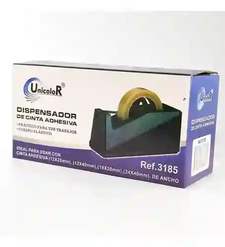 Dispensador De Cinta Grande Ideal Para Cintas (12x20mm) (12x40) (18x20) (24x40mm) Unicolor, De Mesa Doble Servicio