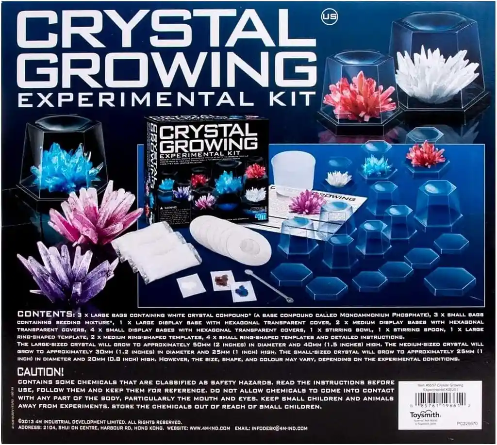 Juego De Experimento Cultivo De Cristales 4m Para Niños