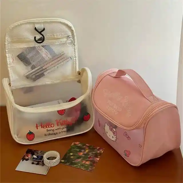Cosmetiquera Viajera Hello Kitty Sanrio (rosada)