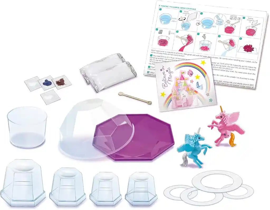 Juego De Experimento Cristales Unicornios 4m Para Niños