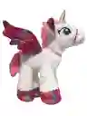 Peluche Unicornio Alas Y Patas Metalizadas. Dice Te Amo. 40 Cm