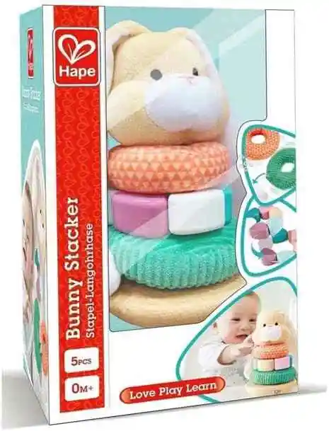 Juguete Sensorial Apilable De Conejito Hape Para Niños