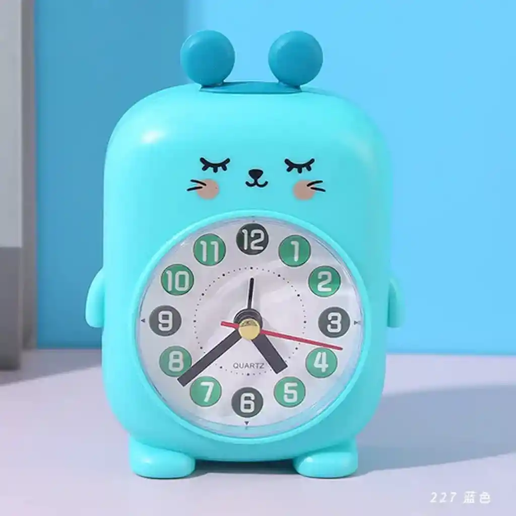 Reloj De Mesa Pared Mini Niñas(o) Conejo Oso Alarma +bateria