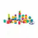 Set Motricidad Figuras Enhebrar Colores Forma 40 Piezas