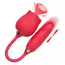 Vibrador Dual Con Succión Y Empuje Flower Anton Recargable