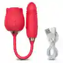 Vibrador Dual Con Succión Y Empuje Flower Anton Recargable