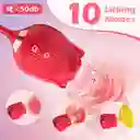 Vibrador Dual Con Succión Y Empuje Flower Anton Recargable