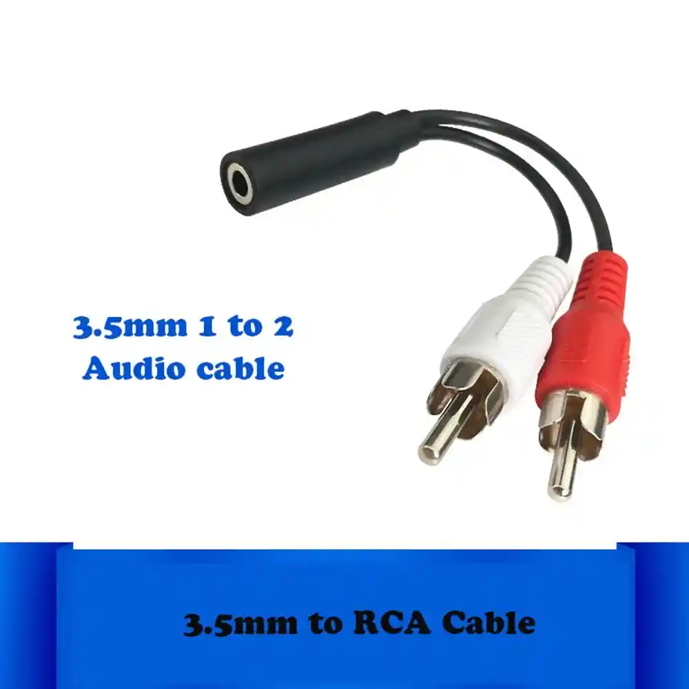 Cable 3.5mm Convertidor Hembra A 2 Rca Macho Audio Estereo