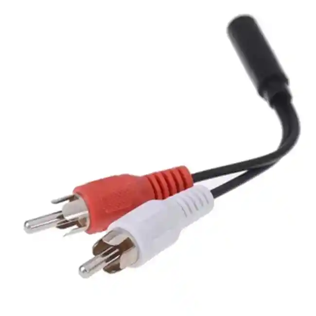 Cable 3.5mm Convertidor Hembra A 2 Rca Macho Audio Estereo