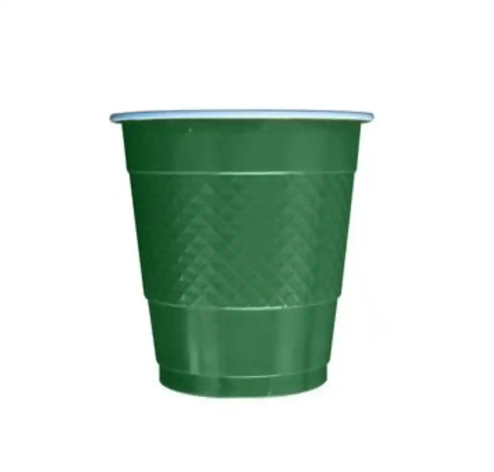 Vaso Verde Oscuro Biodegradable Oxo 7oz X 10