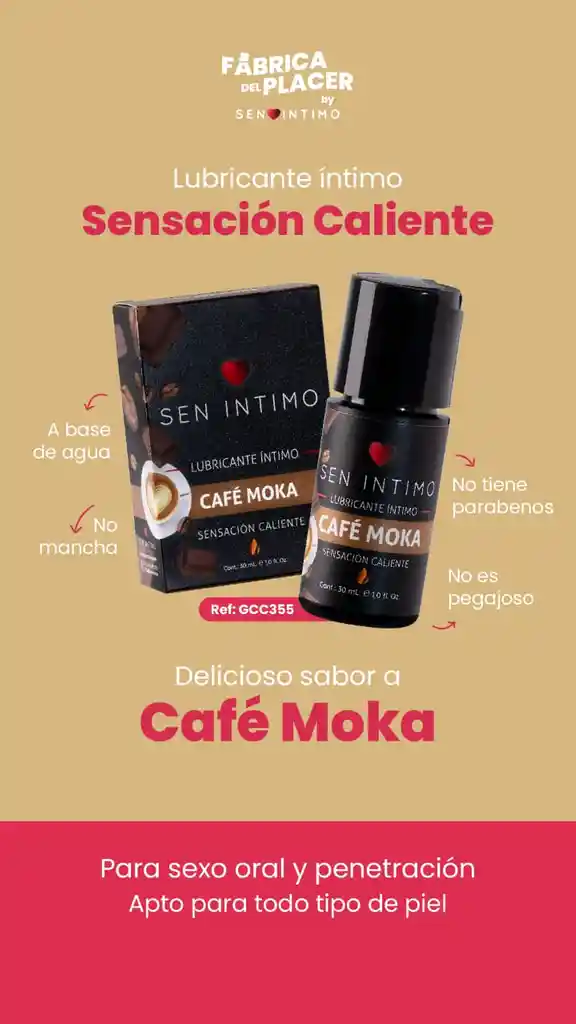 Lubricante Íntimo Cafe Moka Sensación Caliente X 30 Ml By Sen Íntimo