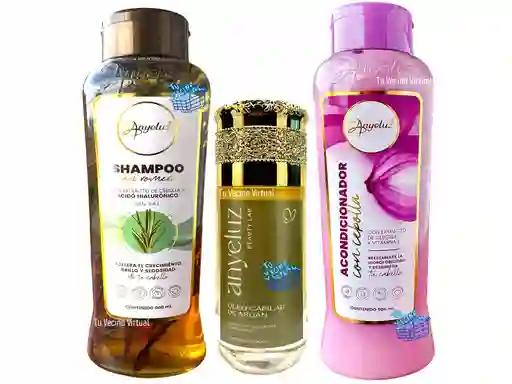 Shampoo De Romero, Acondicionador De Cebolla Y Oleo Capilar De Argan Anyeluz