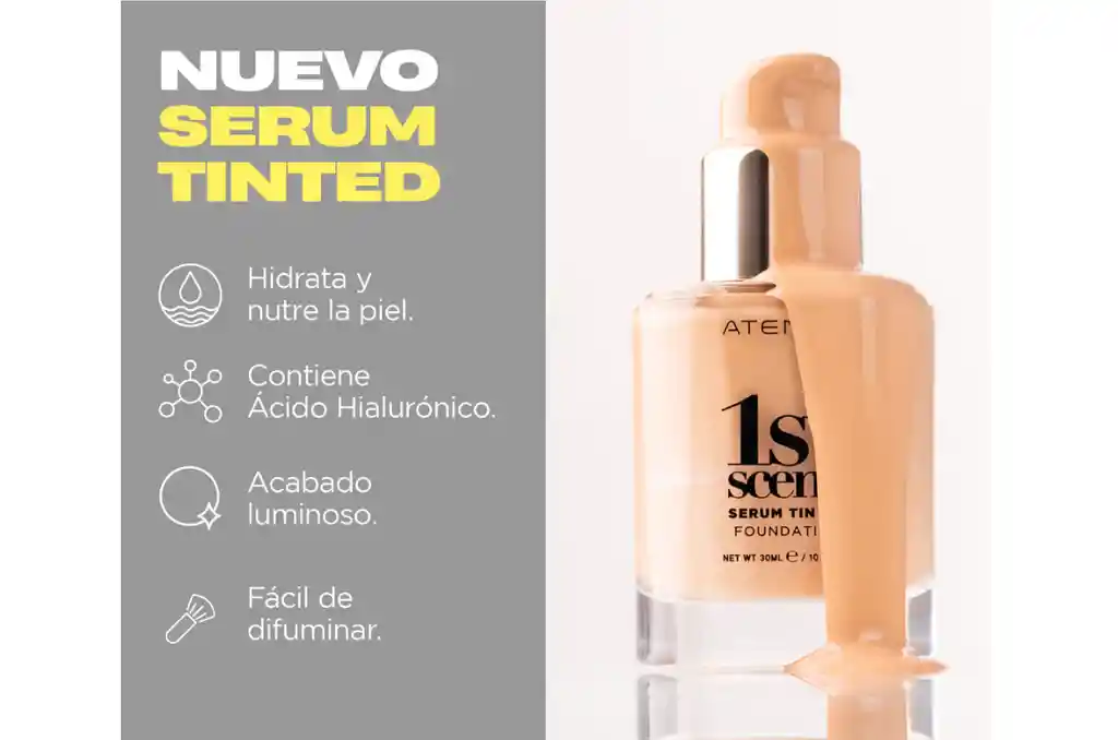 Serum Tinted Foundation Base Tono Olive 1st Scene Atenea