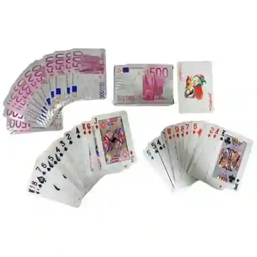 Cartas De Poker Plateadas De Euro