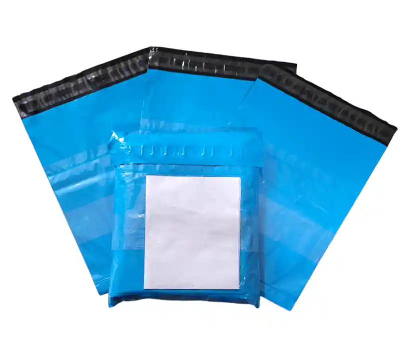 Bolsas 43x45cm Azul Seguridad Porta Guía Para Mensajería 100 Unidades