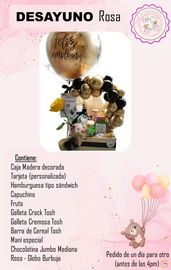 Desayuno Sorpresa 🎉😍🧁 🛑 Bajo Pedido 24 Horas De Anticipación