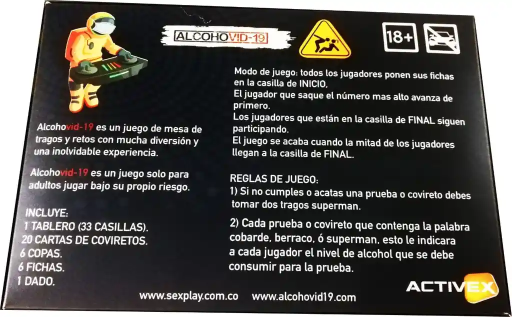 Juego Erotico Alcohovid