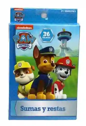 Juego De Memoria Aprendizaje Suma Y Resta De Paw Patrol
