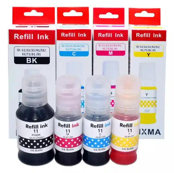 Kit 4 Tintas Canon 10 Genericas G7010 Gm2010 Gm2011 Gm4010